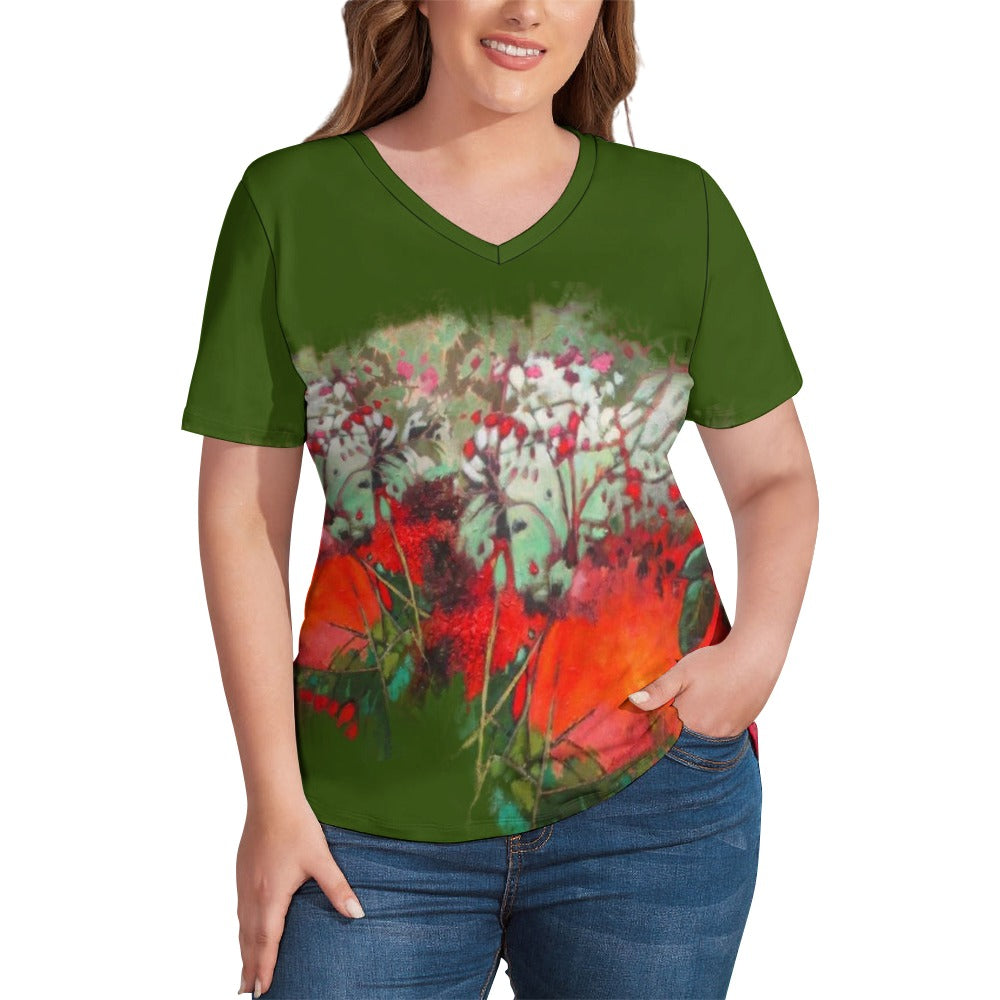 Camiseta JARDIN ROJO