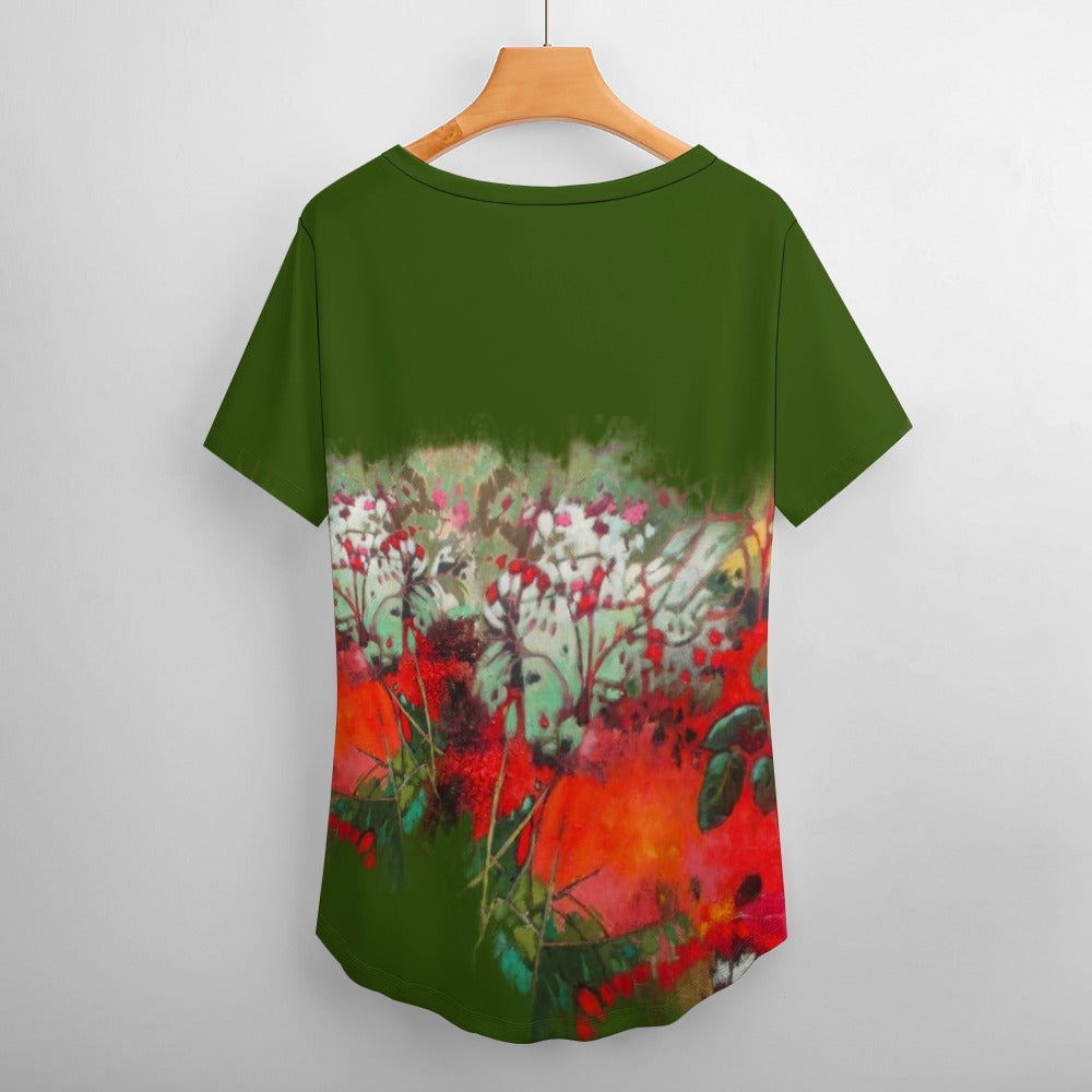 Camiseta JARDIN ROJO