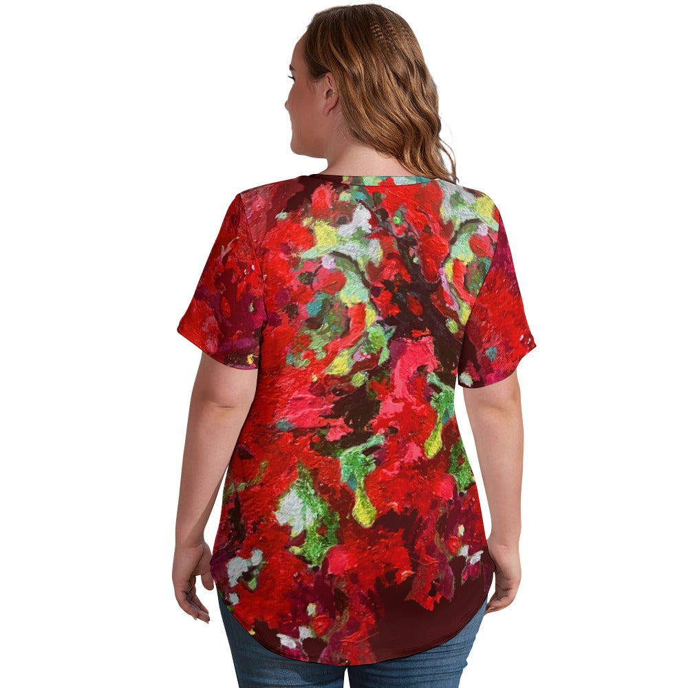 Camiseta ancha VERMELLON