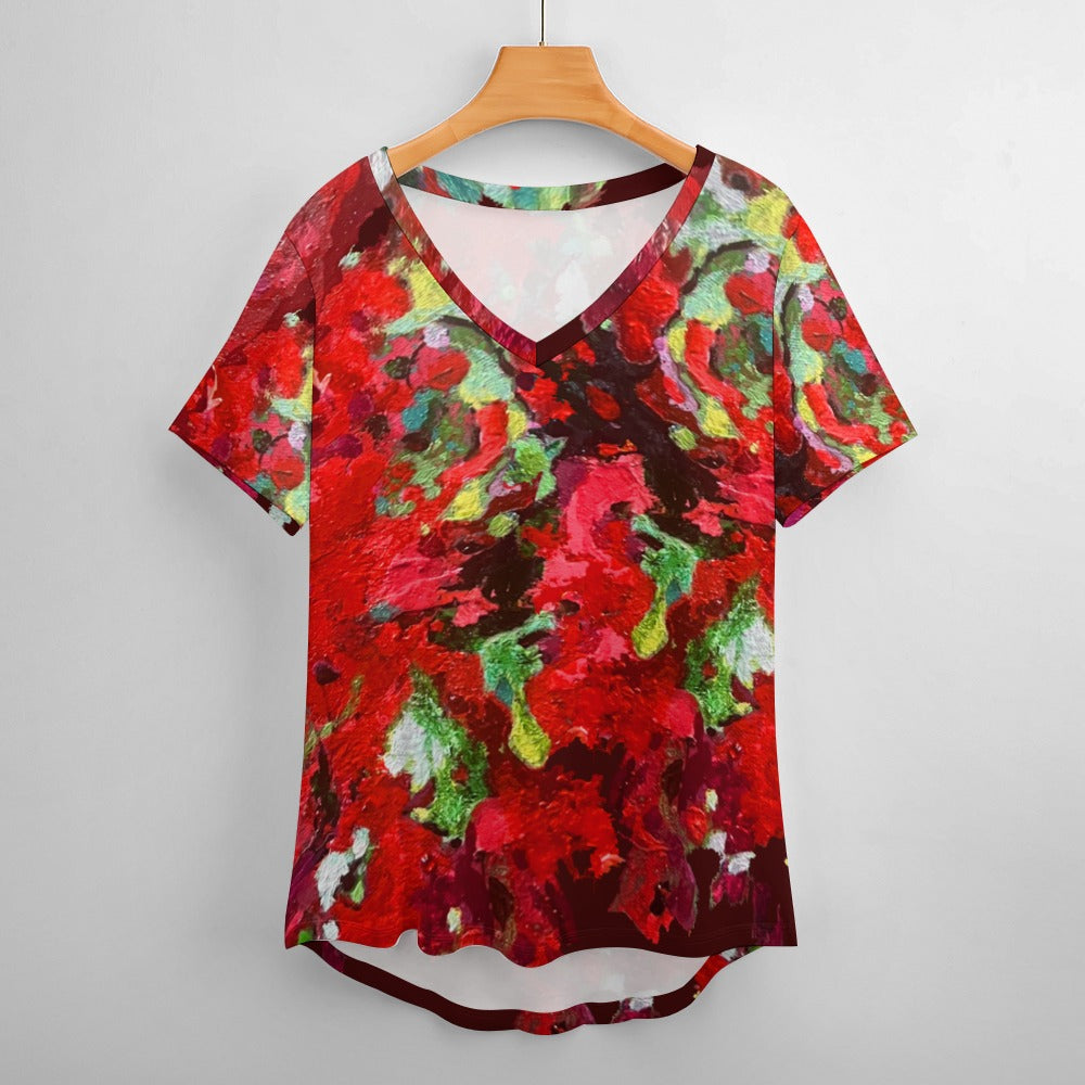 Camiseta ancha VERMELLON
