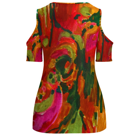 Camiseta hombros descubiertos CEREZO