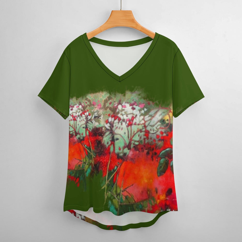 Camiseta JARDIN ROJO