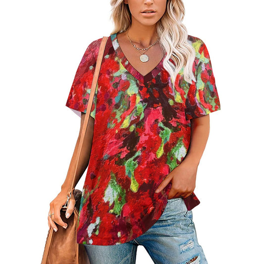 Camiseta ancha VERMELLON