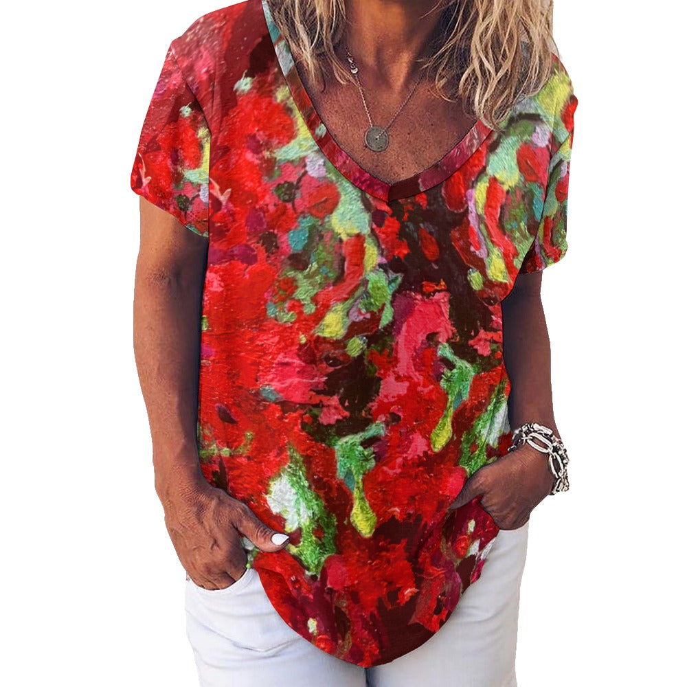 Camiseta ancha VERMELLON