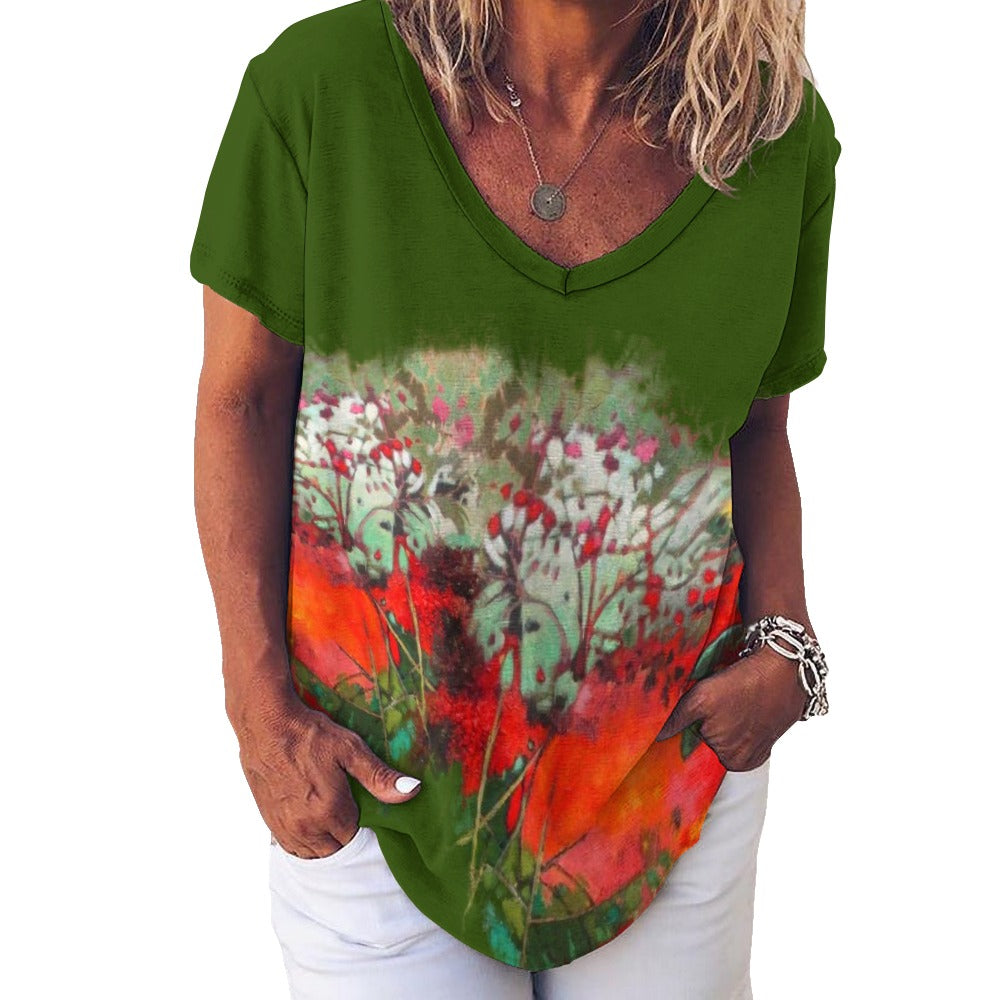Camiseta JARDIN ROJO