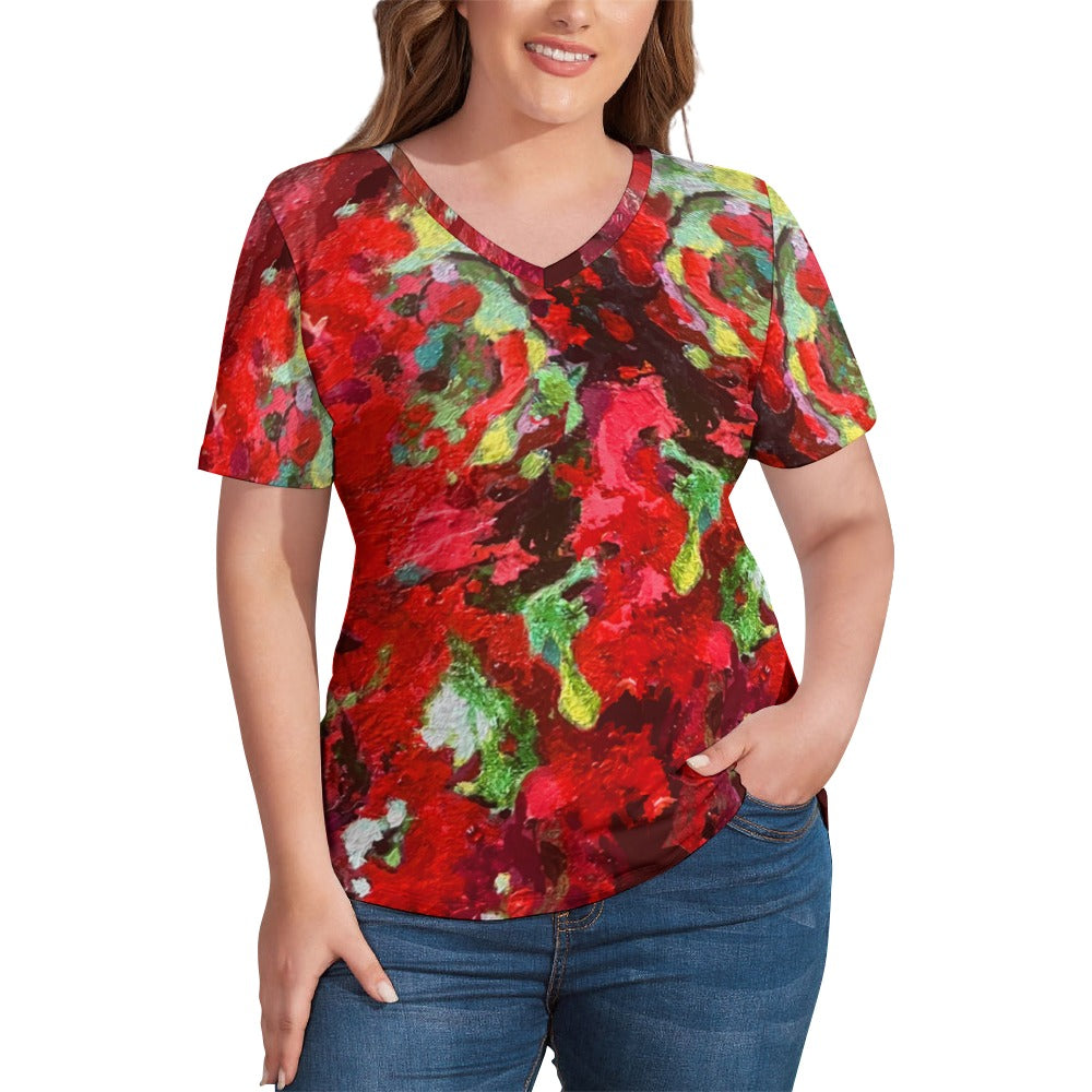 Camiseta ancha VERMELLON