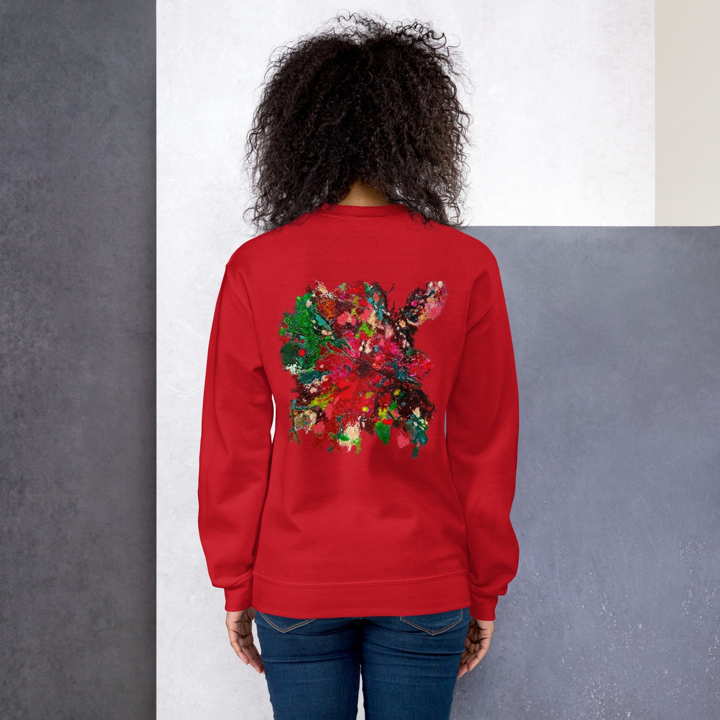 Sudadera FLOR ROJA