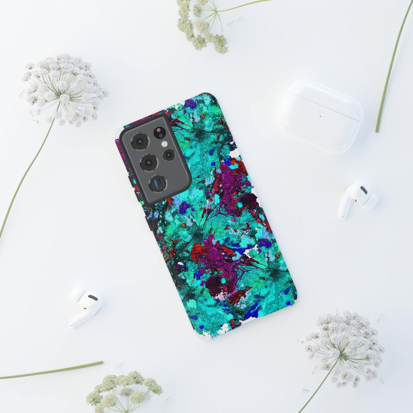 Funda de móvil FLOR AZUL