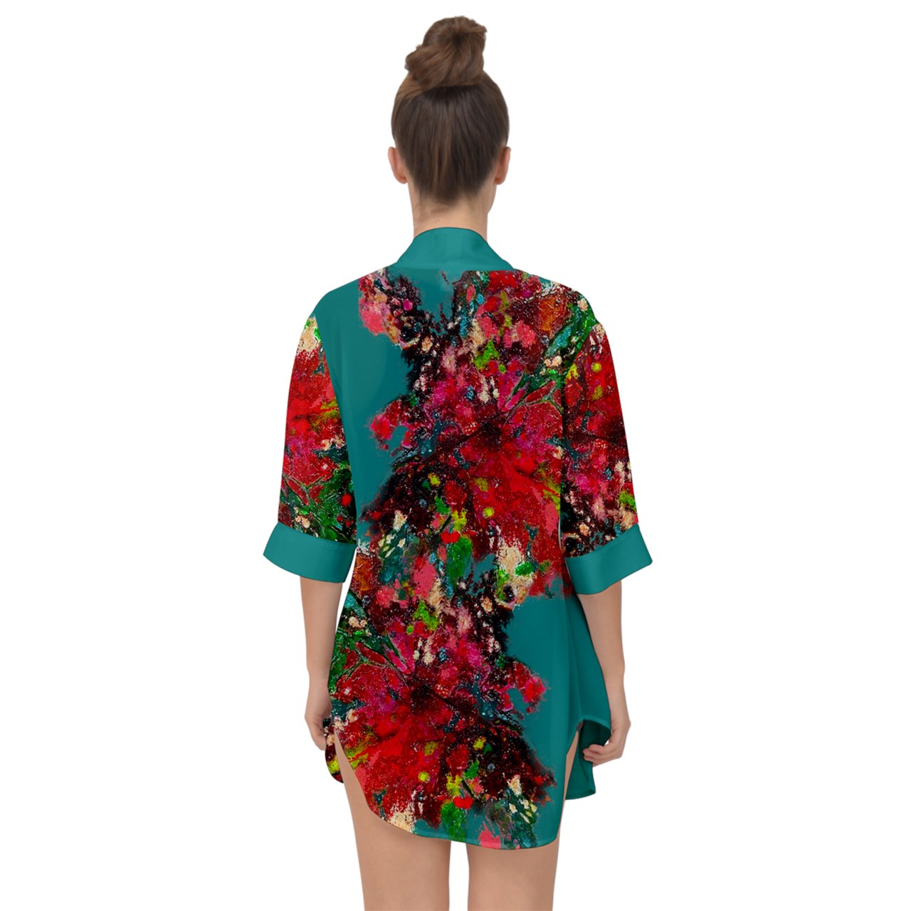 Kimono Camisola FLOR ROJA