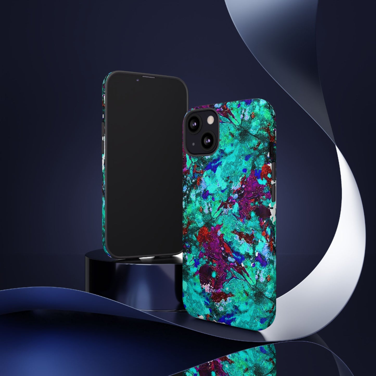 Funda de móvil FLOR AZUL