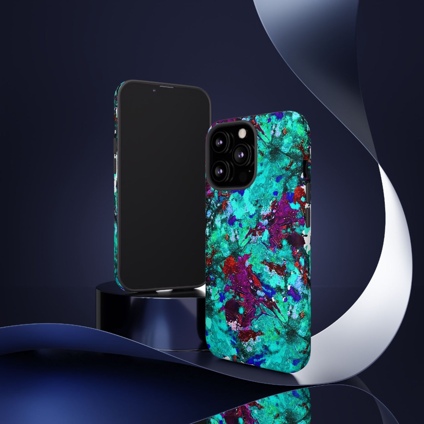 Funda de móvil FLOR AZUL