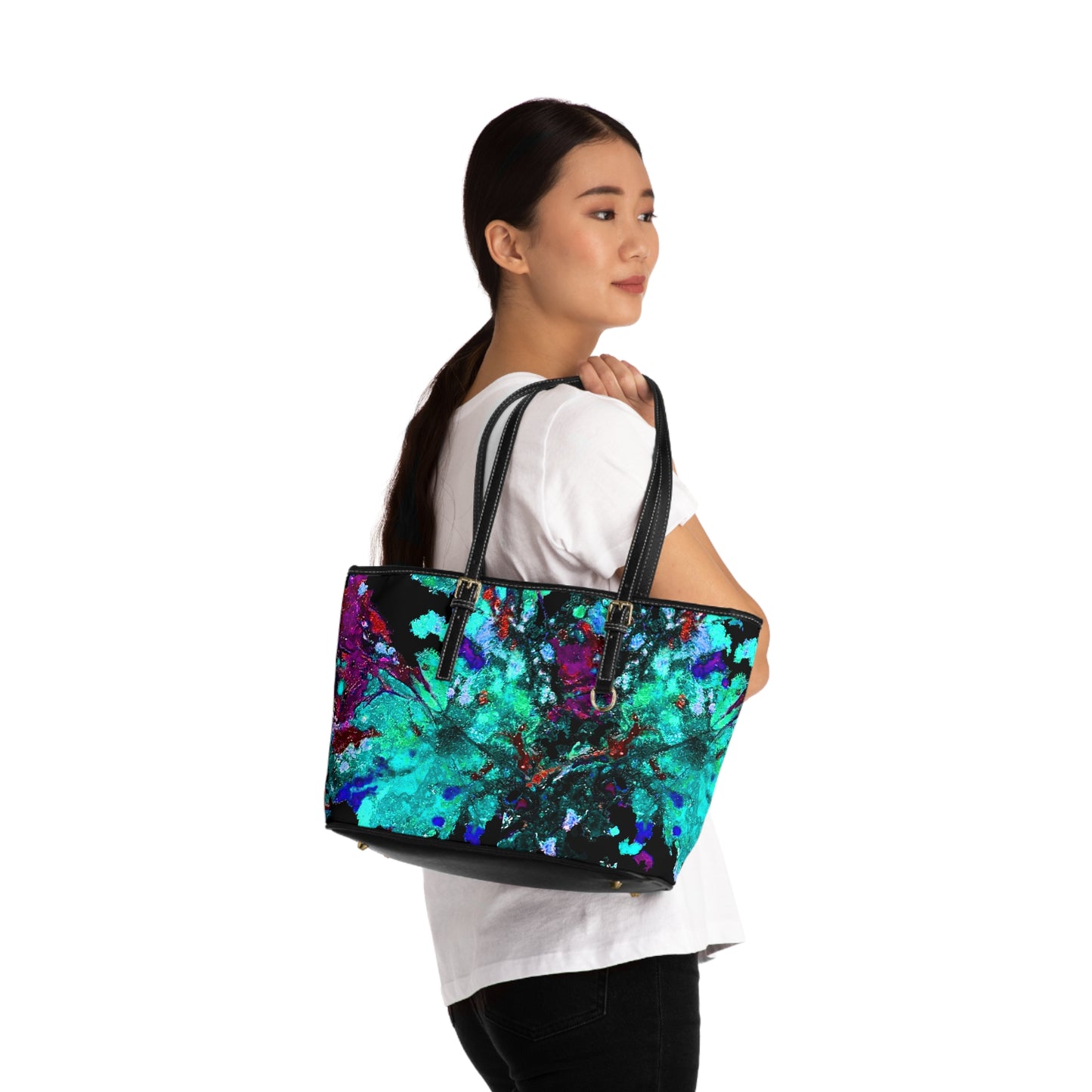 Bolso de hombro FLOR AZUL