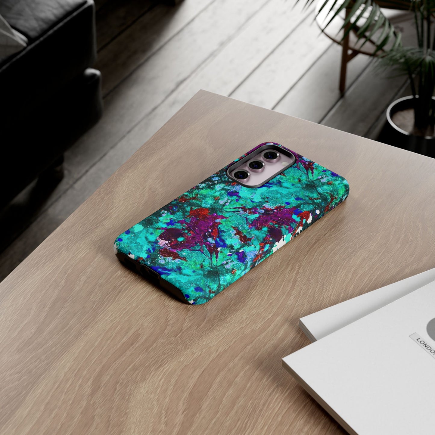 Funda de móvil FLOR AZUL