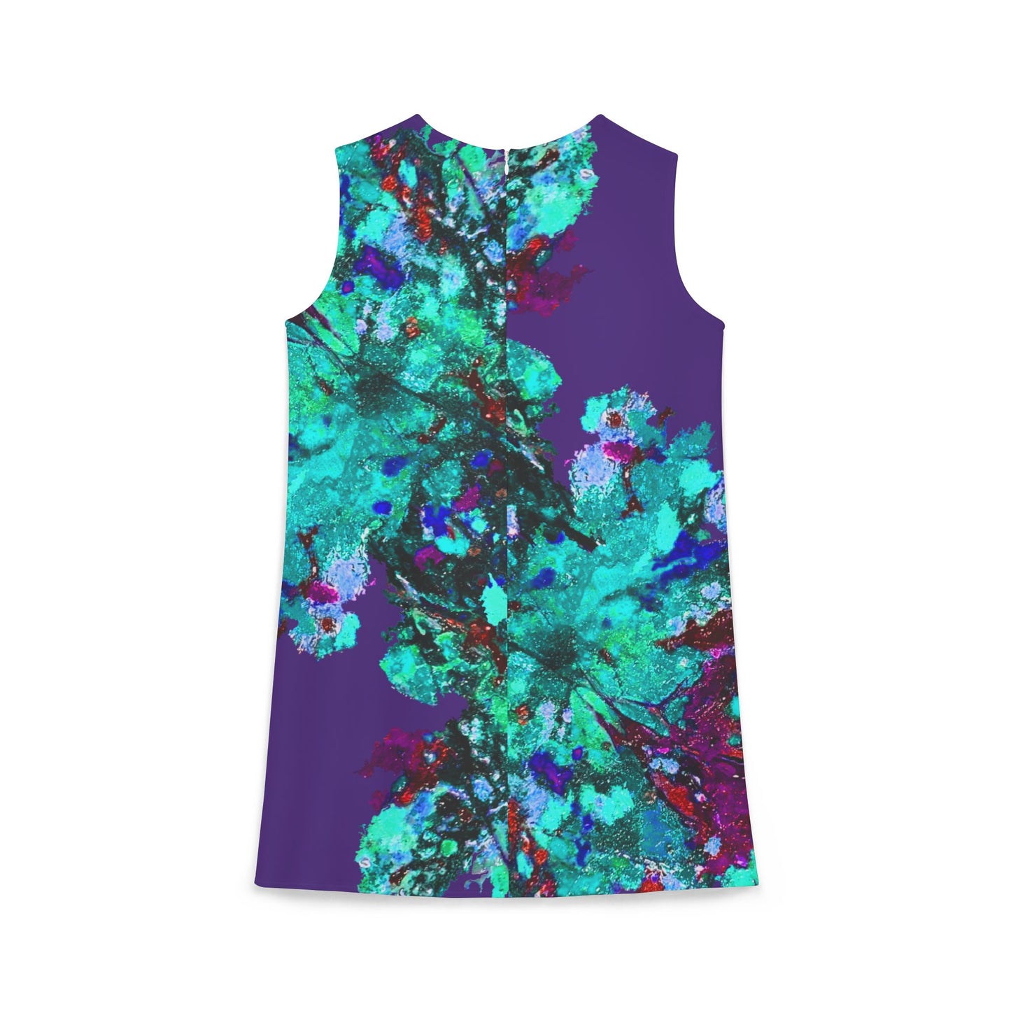 Vestido sin mangas FLOR AZUL