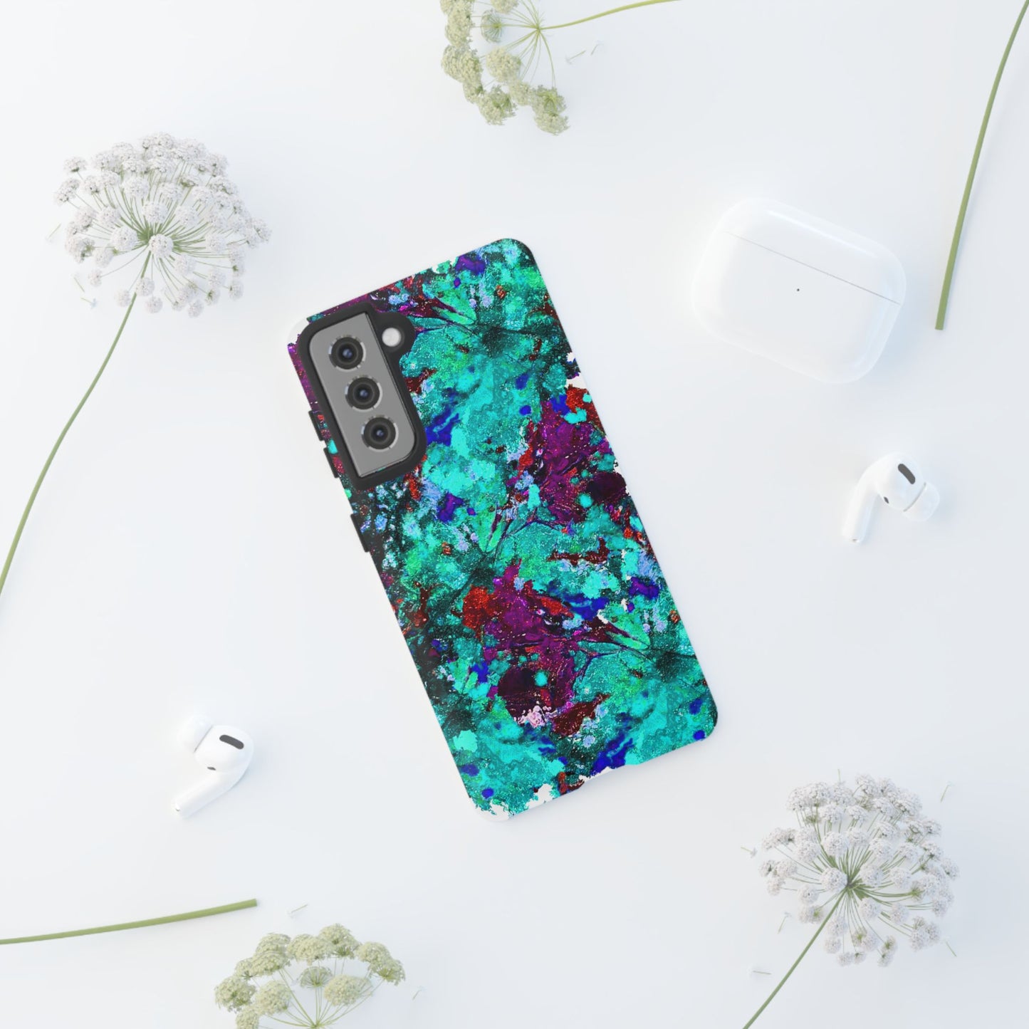 Funda de móvil FLOR AZUL