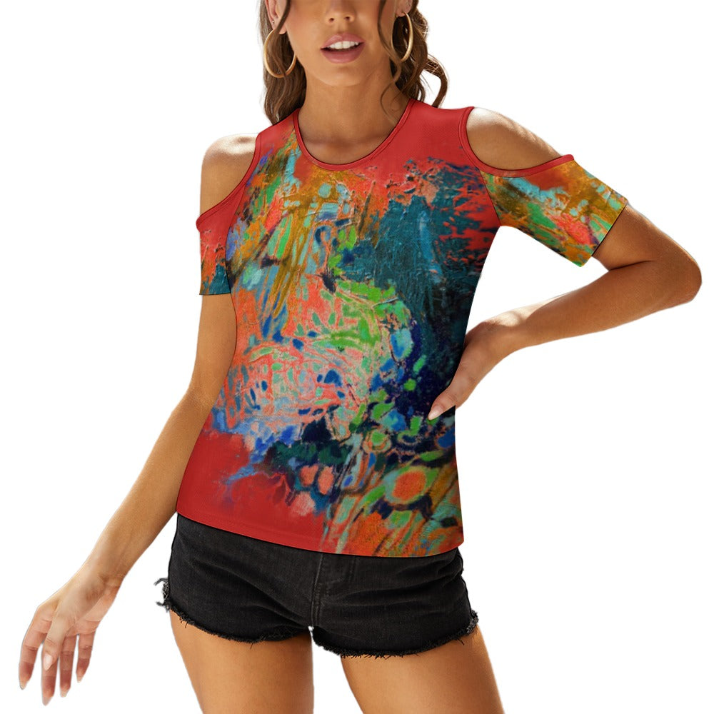 Camiseta hombros descubiertos SALVAJE