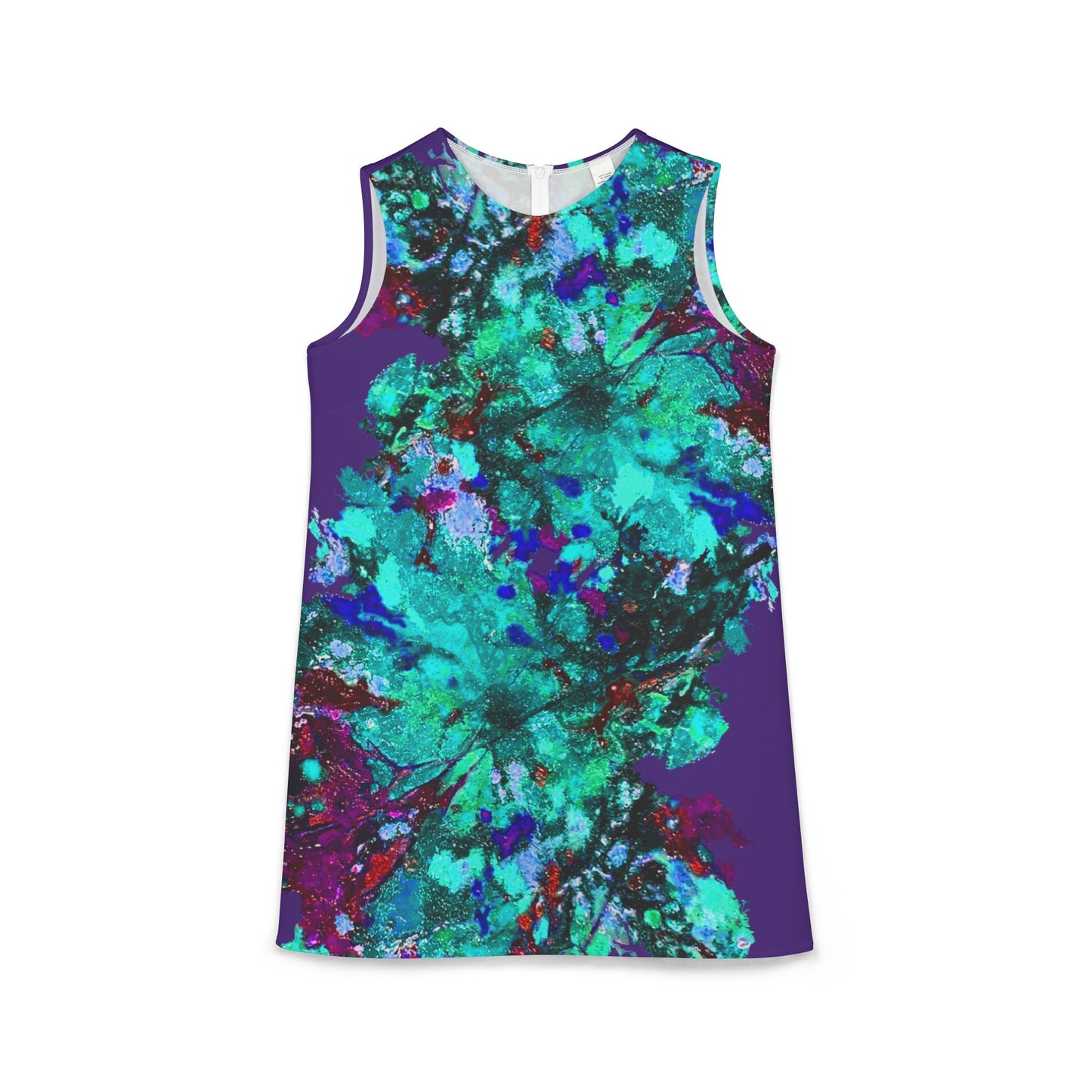 Vestido sin mangas FLOR AZUL