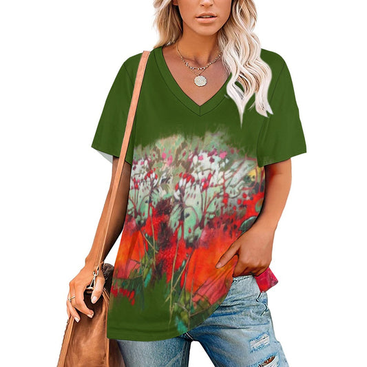 Camiseta JARDIN ROJO