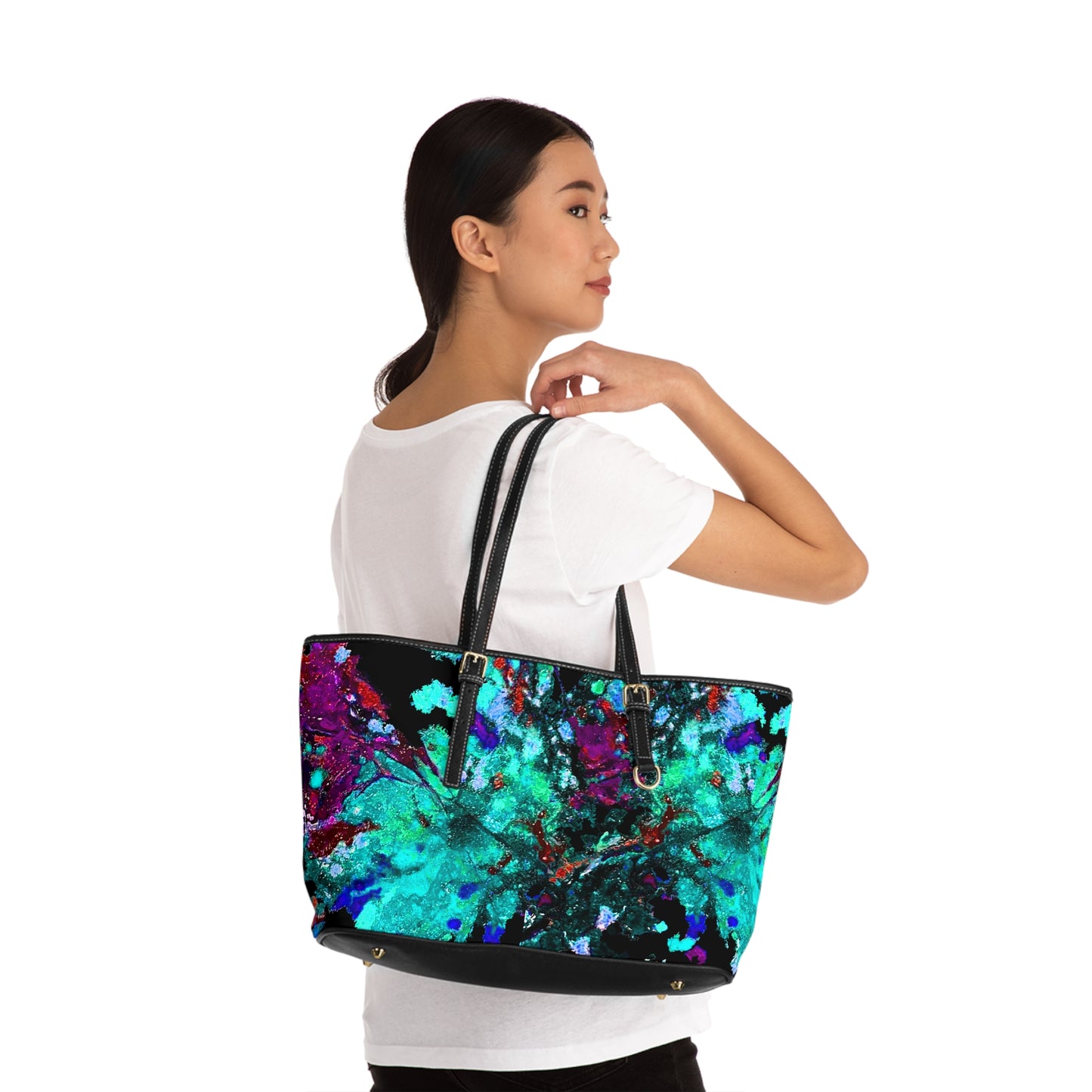 Bolso de hombro FLOR AZUL