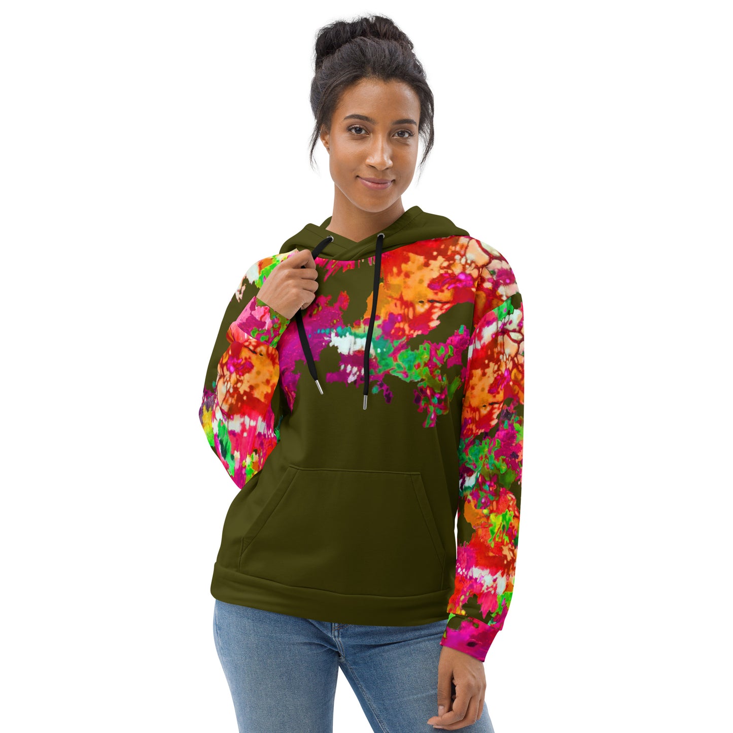 Sudadera con capucha JARDIN ROSADO