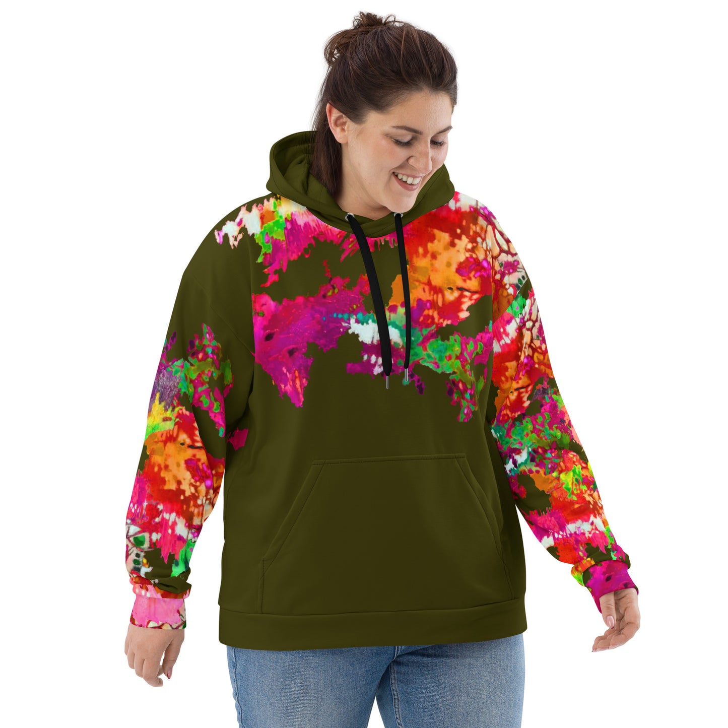 Sudadera con capucha JARDIN ROSADO