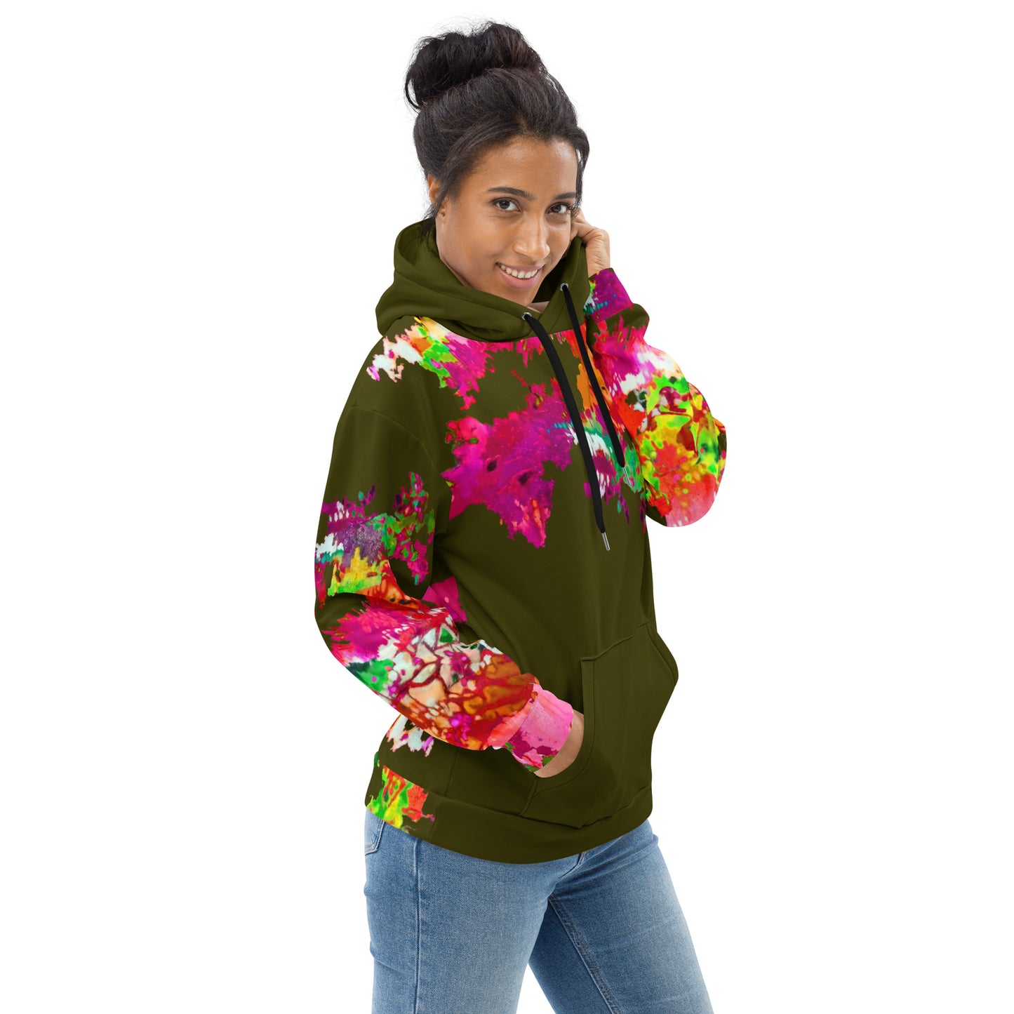 Sudadera con capucha JARDIN ROSADO