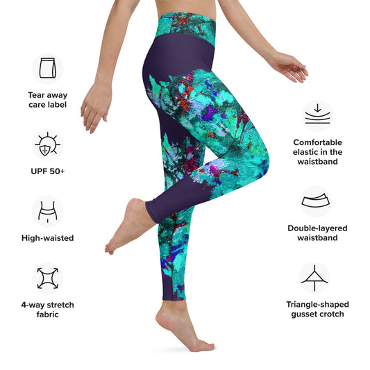 Yoga Legging FLOR AZUL